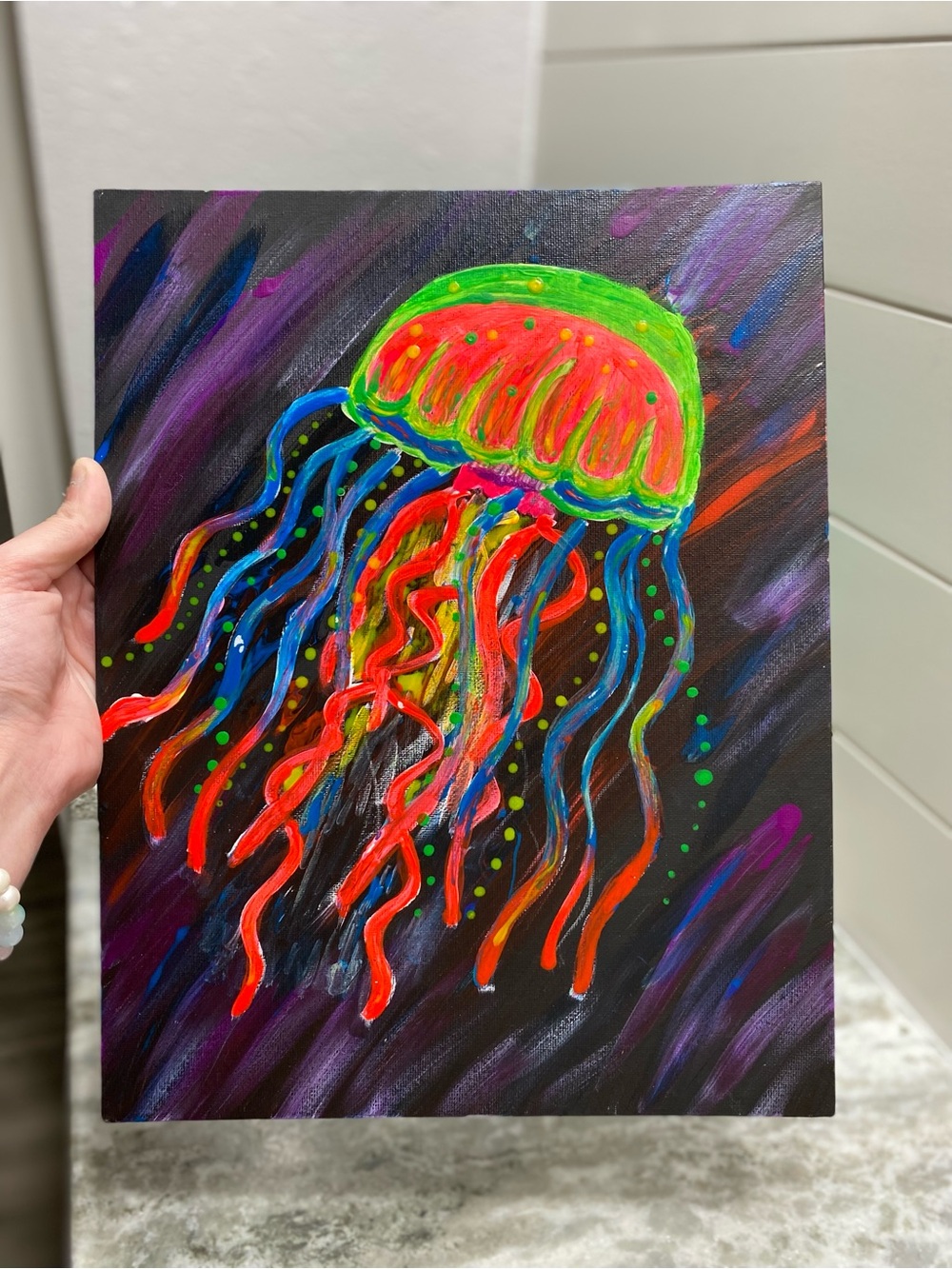 BLACKLIGHT Jellyfish Canvas Board Art